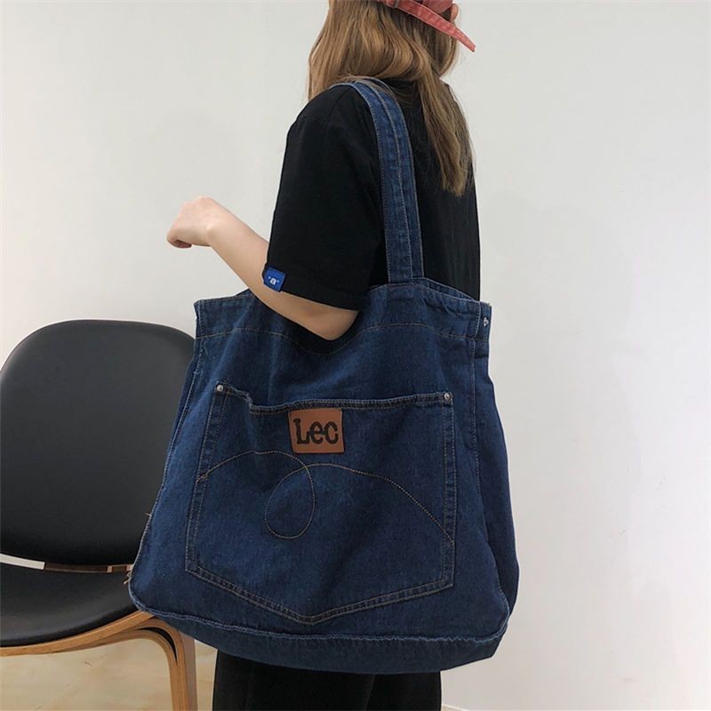 Túi đeo chéo denim cầm tay cỡ lớn phong cách Hàn Quốc dành cho nữ Túi đeo vai phổ biến dành cho nữ | BigBuy360 - bigbuy360.vn