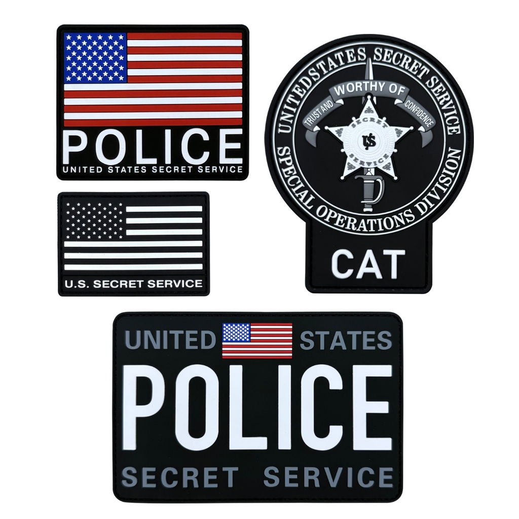 Miếng dán cao su PVC 3D FBI CAT Huy hiệu băng tay Dây buộc