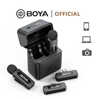 BOYA BY-V3 Combo micro không dây mic thu âm lọc tiếng ồn micro livestream Truyền 100m, cắm và chạy