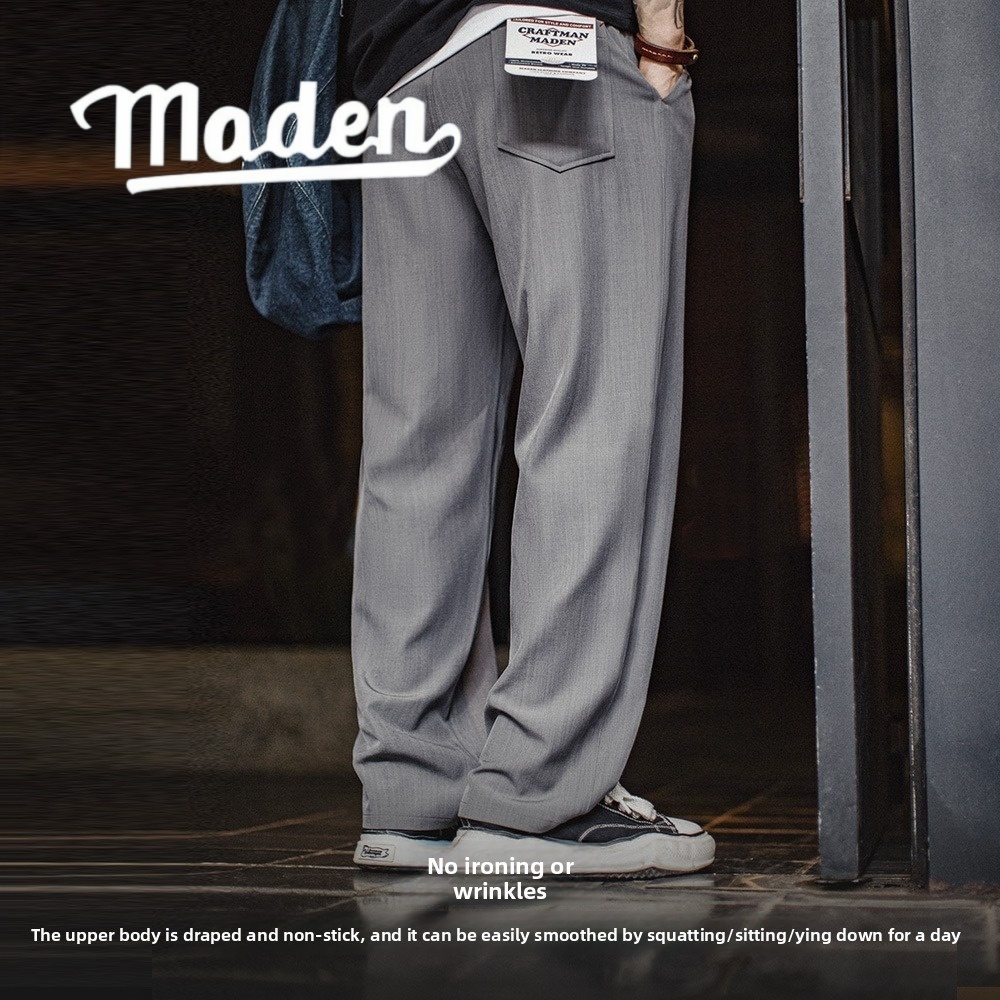 Quần MADEN cleanfit màu xám mỏng, phù hợp cho mùa hè