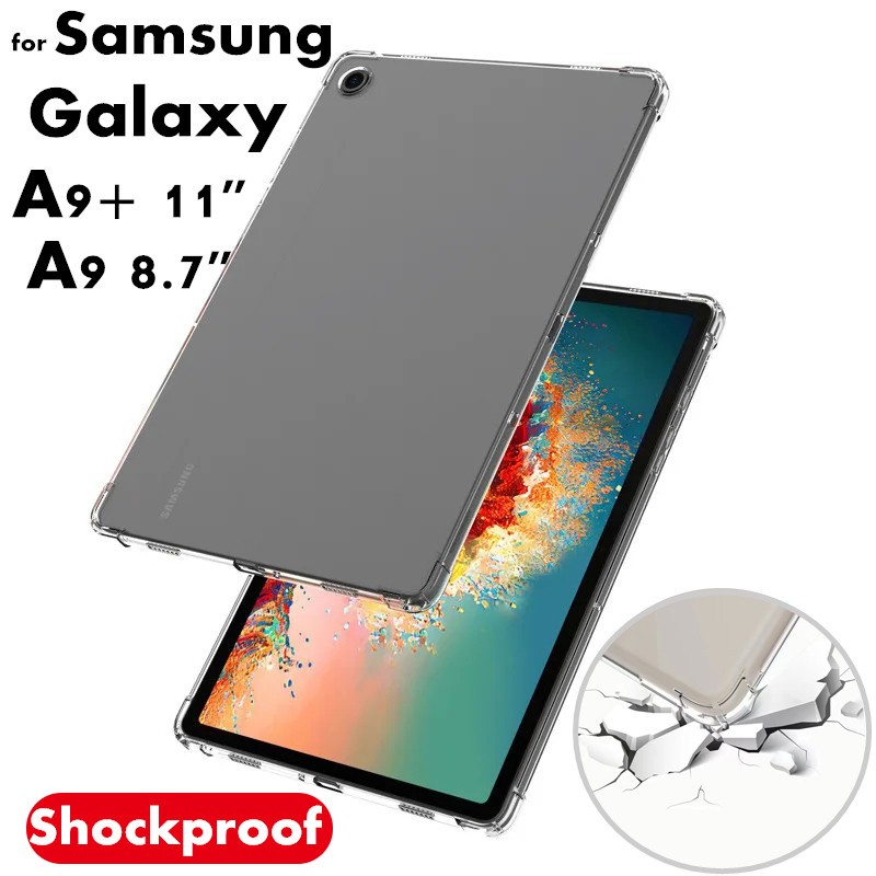 Dành Cho Samsung Galaxy Tab A9 + A9 Plus 11 Inch Trong Suốt Ốp Lưng Mềm TPU Trong Suốt Bảo Vệ Cho Sa