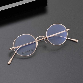 Nhỏ Tròn Siêu Nhẹ Nguyên Chất Titan Kính Mắt Khung Dành Cho Nam Nữ Retro Quang Kính Khung KJ48