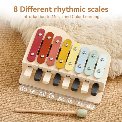 2 TRONG 1 Xylophone Piano Đồ Chơi Cho Bé Kid Nhiều Màu Sắc Piano Nhạc Cụ Học Tập Đồ Chơi Cho Trẻ Em