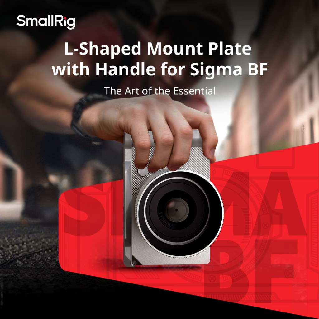 Tấm gắn hình chữ L SmallRig có tay cầm cho Sigma BF (Đen) #5389, (Bạc) #5390
