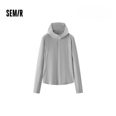 Áo khoác ngắn nữ Semir nối lưới thoáng mát, chống nắng, phù hợp mùa hè