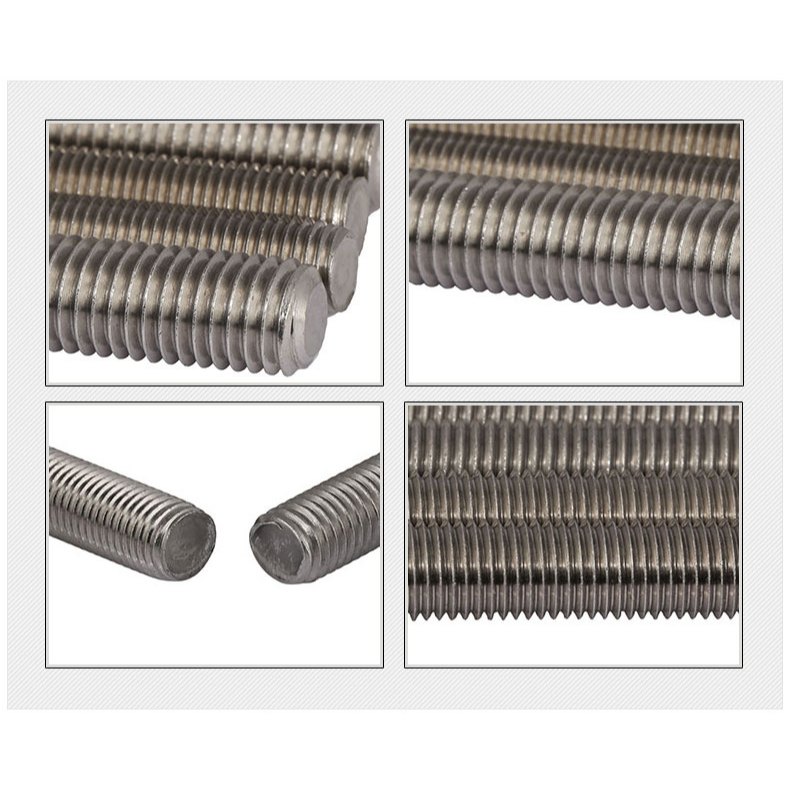 Sợi mịn 304 Thép không gỉ Full Thread Rod Thanh vít Headless Bolt Thread Full Thread M6 M8 M10 M12 M