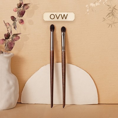 【OVW】[Hàng mới về] Set 2 cọ đánh phấn mắt XQ1112 lông dê chuyên dụng trang điểm