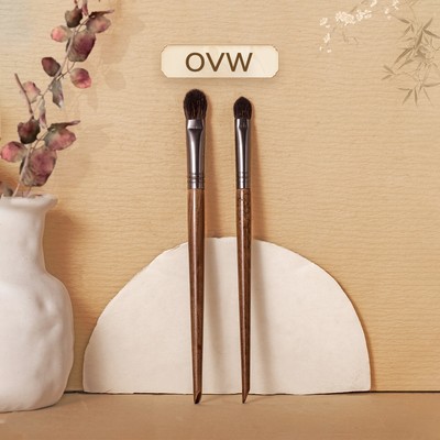 【OVW】Set 2 cọ trang điểm phấn mắt lông dê Xq0812