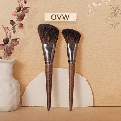 【OVW】Set 2 cọ trang điểm  XQ0104 lông dê đa năng