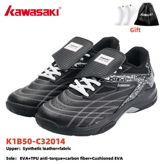  Giày Cầu Lông Mới Kawasaki A3308 & C32014 & C32012 Nữ Và Nam Huấn Luyện Chuyên Nghiệp Chống Trơn Trượt Bền Chống Sốc Giày Thể Thao Retro 