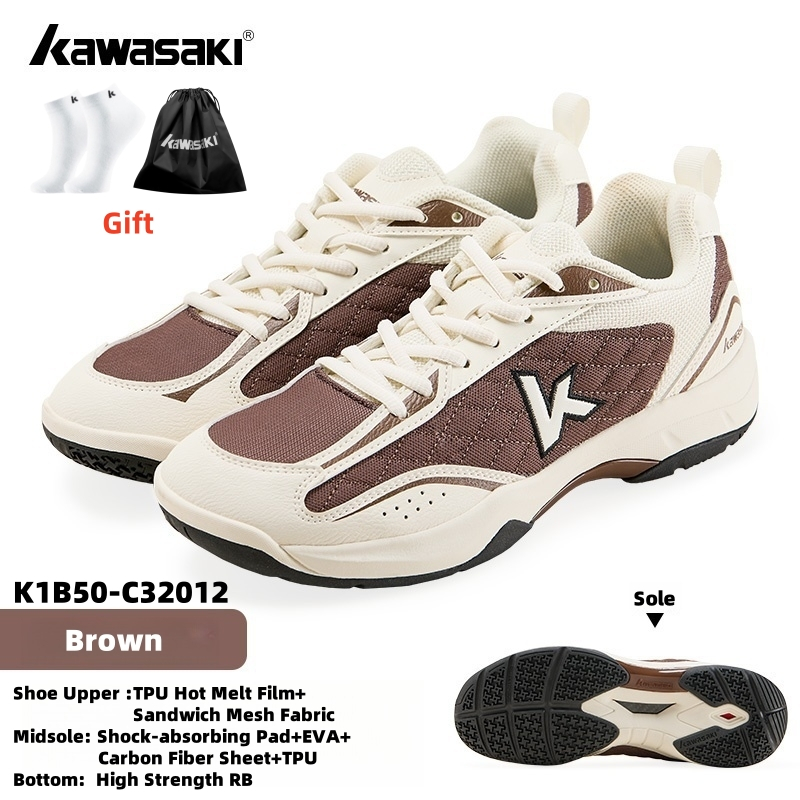 Kawasaki Pickleball Giày Cầu Lông K1B50-C32012 Nữ Và Nam Huấn Luyện Chuyên Nghiệp Chống Trơn Trượt B