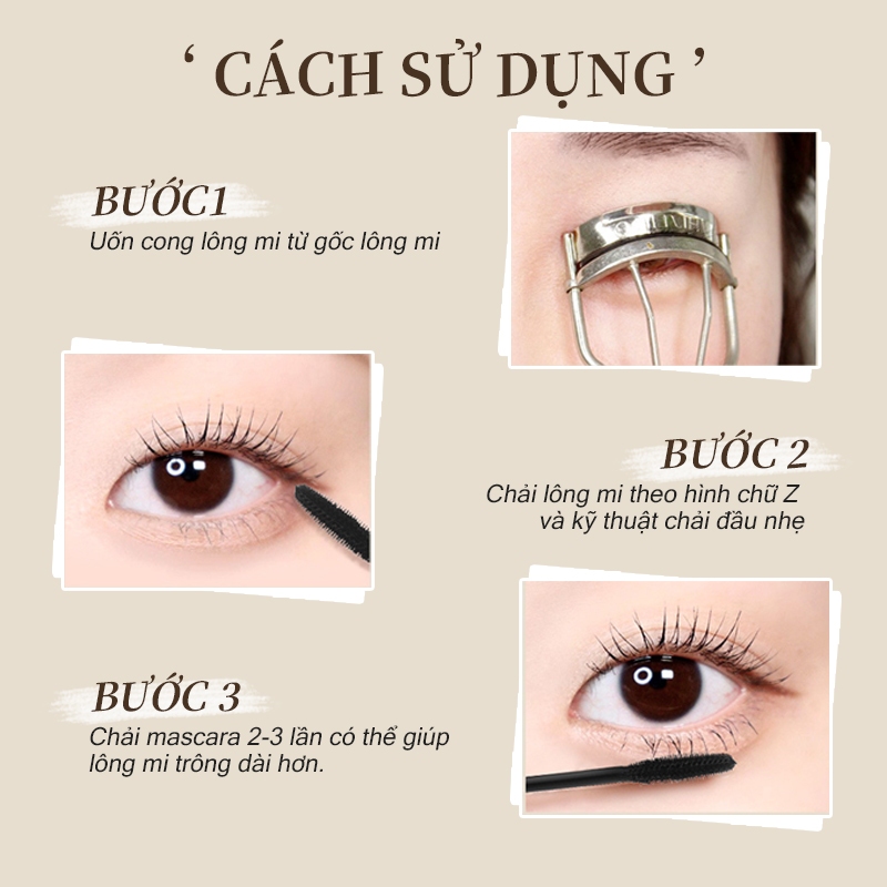Imagic 2 Chiếc Mascara Trang Điểm Mắt + Dụng Cụ Uốn Mi Lâu Dài Mascara Curl Dụng Cụ Trang Điểm | BigBuy360 - bigbuy360.vn