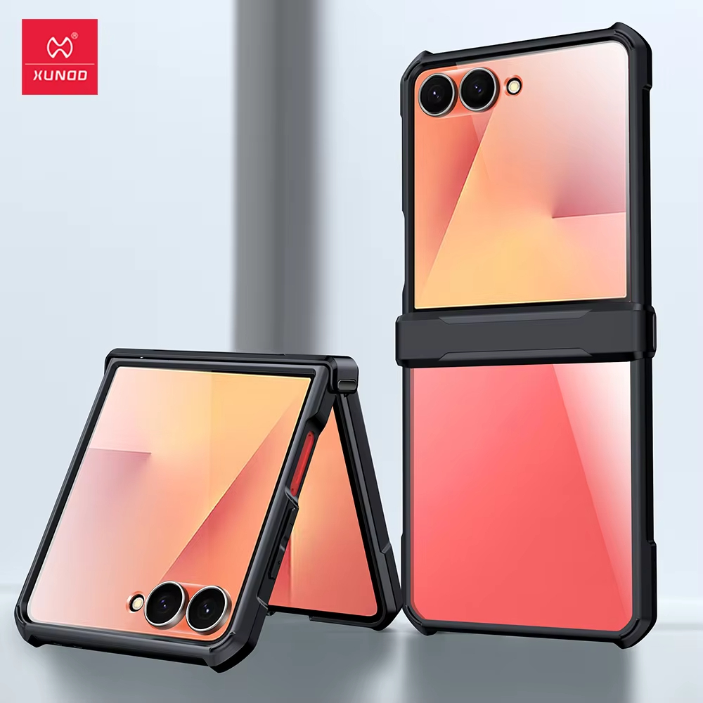 Dành Cho Samsung Z Flip 7 Ốp Lưng XUNDD Túi Khí Chống Sốc Ốp Lưng Bảo Vệ Trong Suốt Vỏ Điện Thoại Sa