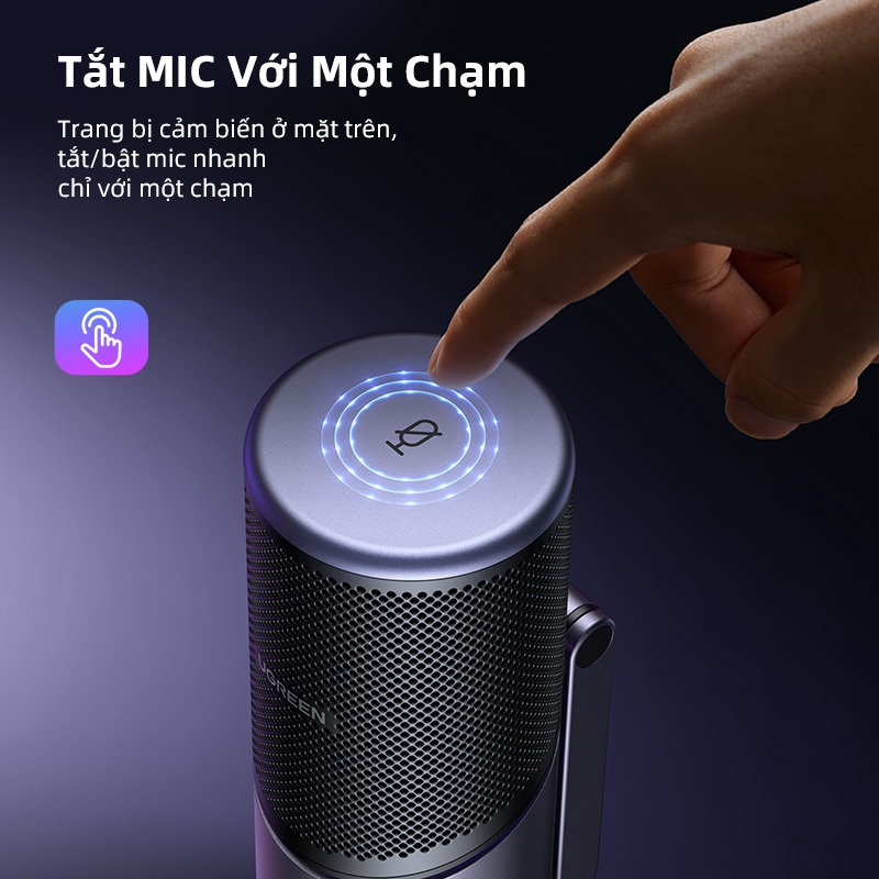 Micro USB UGREEN 7 chế độ Đèn RGB 180° Điều chỉnh theo chiều dọc Mic họa tiết phân cực Cardioid theo thời gian thực để | BigBuy360 - bigbuy360.vn