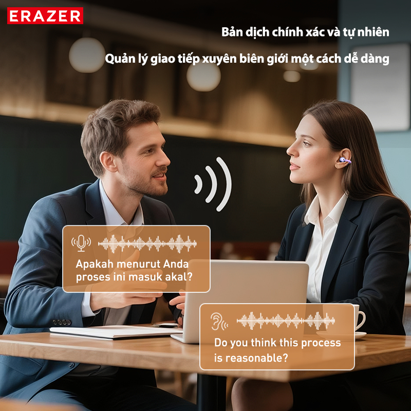 Lenovo ERAZER XF55 Tai Nghe Phiên Dịch AI Bluetooth 6.0 Tai nghe móc tai Dịch thuật thông minh theo thời gian thực Tai nghe không dây Màn hình LED Âm thanh nổi HiFi ASMR | BigBuy360 - bigbuy360.vn