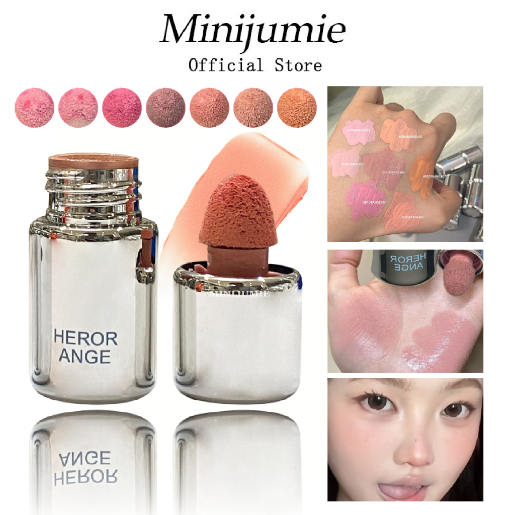 Herorange Frozen Blush 5g Má hồng dạng lỏng mở rộng và co lại để làm mờ,tạo đường nét và làm sáng da