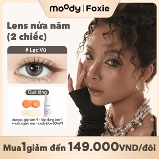 [Foxie] [lens moody 6 tháng - 02 chiếc] Kính áp tròng moody, 6 tháng, mẫu nâu đen tự nhiên, độ cận 0-7, độ giãn tròng 14.0 - 14. 5mm, giá 1 cặp (02 chiếc)