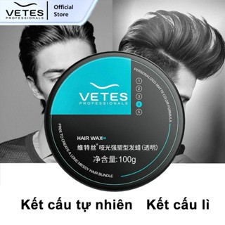 VETES Sáp vuốt tóc và tạo kiểu tóc lì, chắc khỏe dành cho nam giới (100g)
