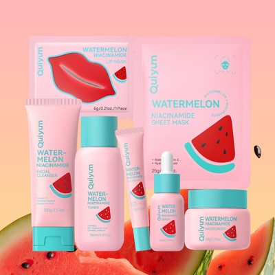 Bộ chăm sóc da QUIYUM Dưa Hấu Juicy Glow - Tăng cường làn da rạng rỡ Dưỡng ẩm Cân bằng tông màu da