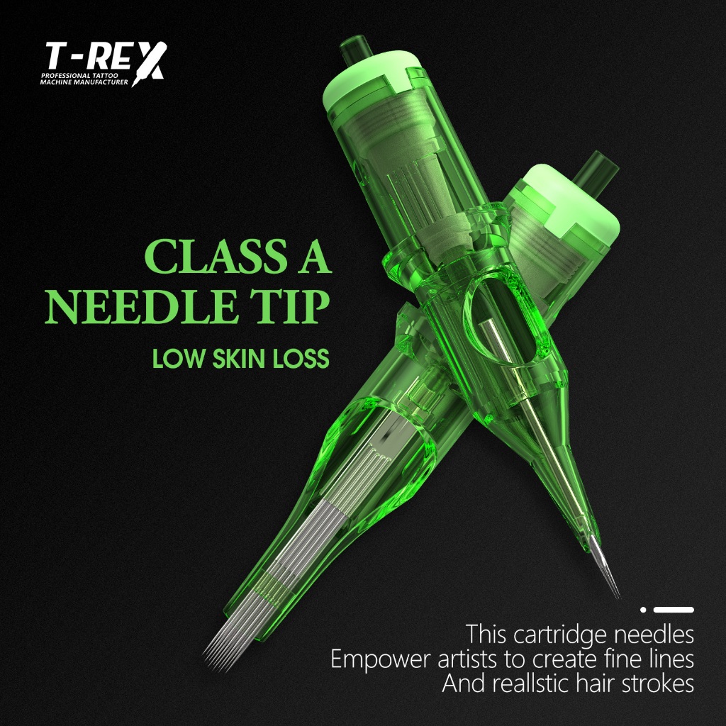 T-Rex FIMEST 20 Cái / Hộp Mực Xăm Kim RL / RM Tròn Bush Dùng Một Lần An Toàn Hình Xăm Kim 0.35 Mm Hình Xăm An Toàn Kim Cung Cấp