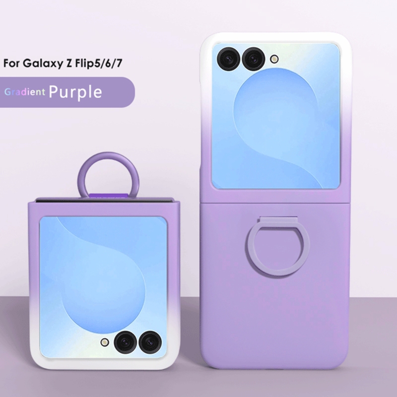 Ốp Lưng Z Flip7 Cho Samsung Galaxy Z Flip 7 Z Flip 6 Z Flip 5 Z Flip7 FE Gradient Skin Feel Vòng Di 