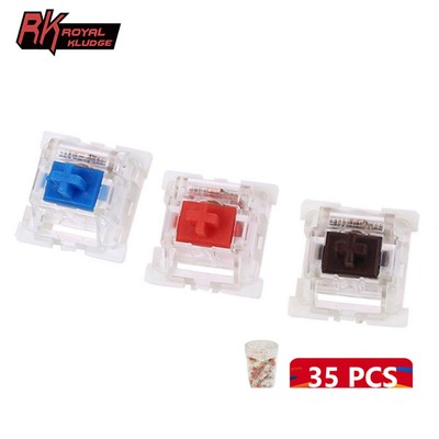 Set công tắc bàn phím cơ ROYAL KLUDGE màu đỏ/ nâu/ xanh dương thay thế thích hợp cho Cherry MX