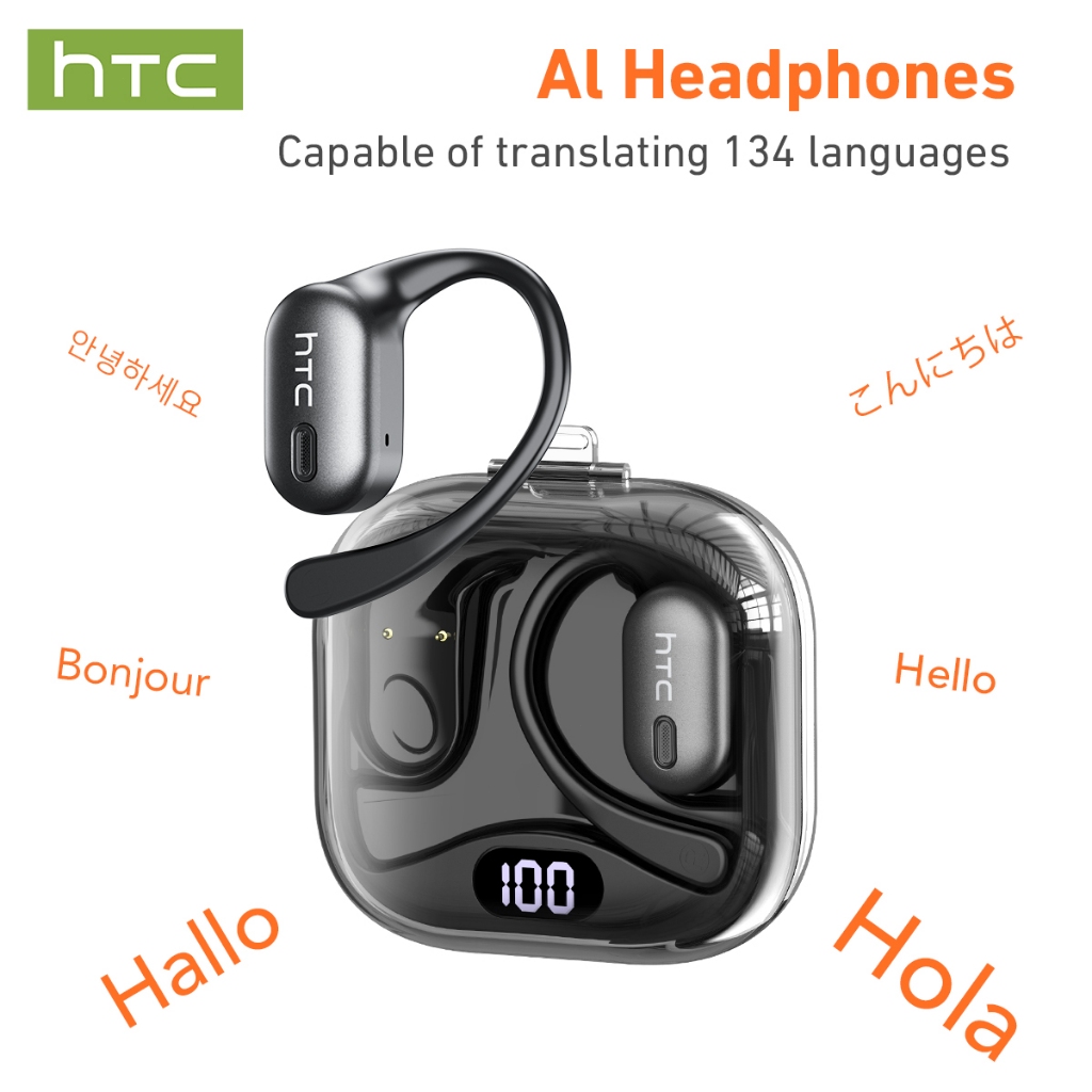 HTC NE08 Tai Nghe Phiên Dịch AI Bluetooth 6.0 Tai nghe chơi game Tai nghe không dây dạng móc tai Tai nghe OWS Phiên dịch thời gian thực trong 134 ngôn ngữ Dịch tiếng subtitle video ngắn HiFi Sound 10mm Màn hình mức pin | BigBuy360 - bigbuy360.vn