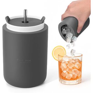 Máy làm đá viên 3D mới bằng silicon, Khay làm đá viên nhỏ Mini cho tủ đông có nắp, Chai cốc làm đá nghiền dễ dàng tái sử dụng