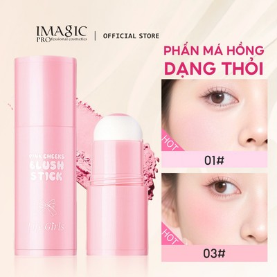 IMAGIC Pink Cheek Blush Stick Light Trong suốt Độ bão hòa thấp Miếng bọt biển màu mở rộng