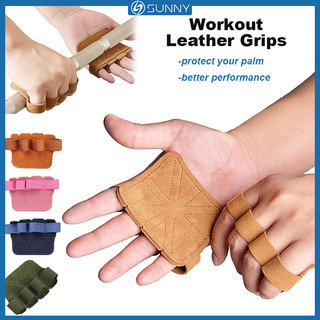 Găng Tay Tập Gym SunnyFit Made from da kéo lên ngón tay, phù hợp cho quả tạ và barbell