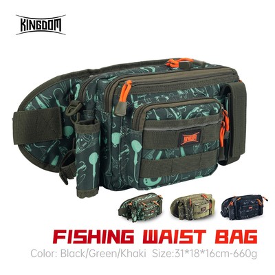 Túi đựng dụng cụ câu cá KINGDOM 1000d đa năng chống thấm nước 31*18*16cm