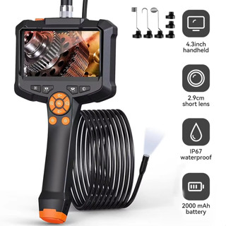  Camera nội soi công nghiệp 4.3 "Ống kính kép đơn HD 1080P Kiểm tra ô tô Borescope IP67 Camera thoát nước chống nước có đèn LED 