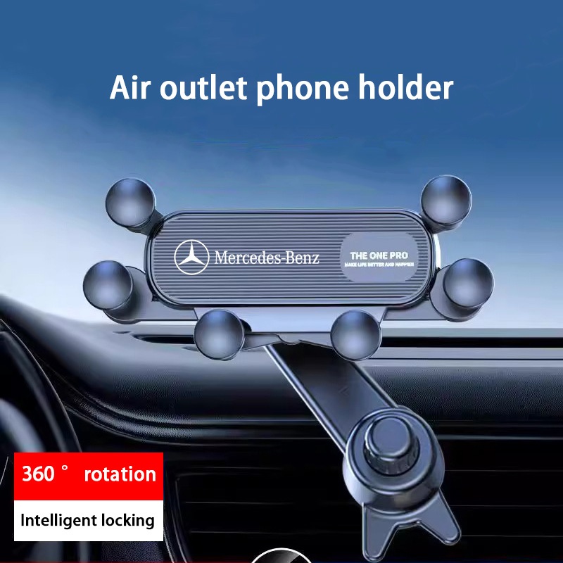 Xe Mercedes Benz hỗ trợ sáu điểm giá đỡ điện thoại móc thoát khí cố định trọng lực ổn định khung điề
