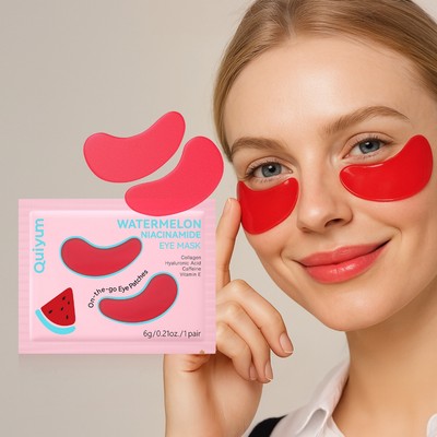 Mặt nạ mắt QUIYUM Dưa hấu Niacinamide Hydrat hóa nhẹ nhàng với axit Hyaluronic, mịn màng và tinh tế với Caffeine
