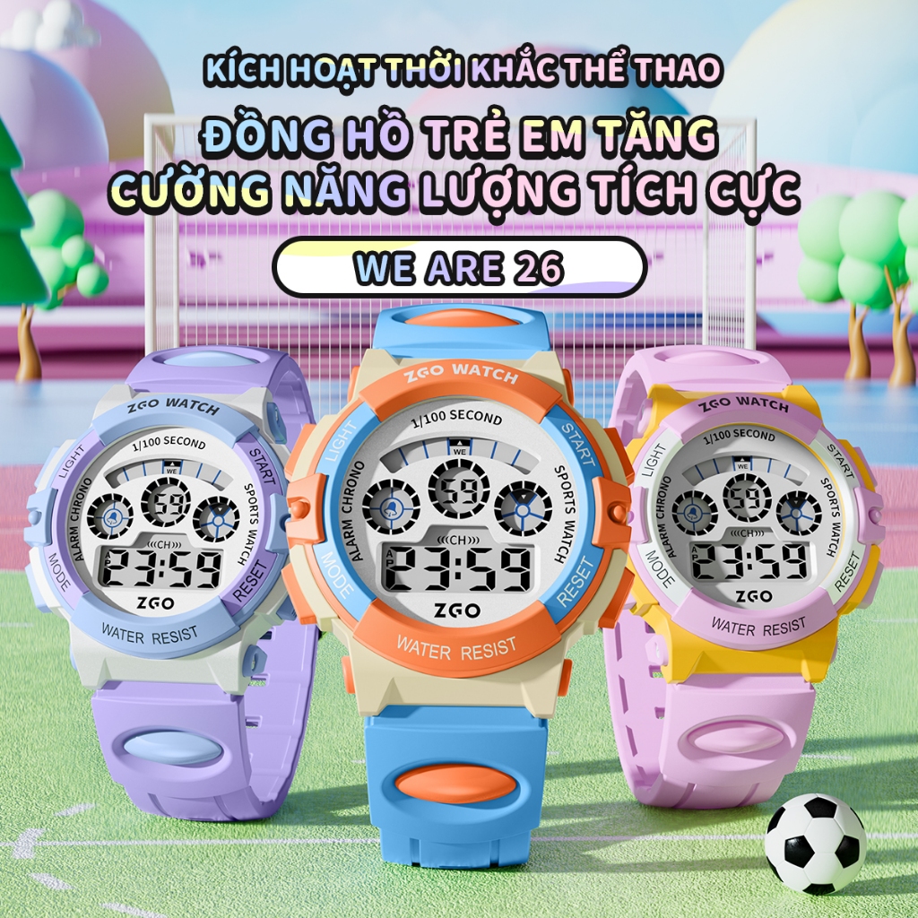 Đồng hồ cho bé trai ZGO Chống nước 100% Lịch báo động chống sốc Thể thao Quà tặng Đồng hồ trẻ em 305
