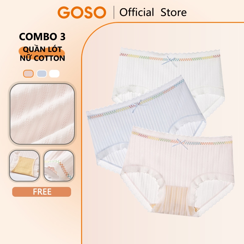 Quần lót lưng thấp GOSO Ice Silk, thiết kế mông đơn giản, liền mạch cho nữ