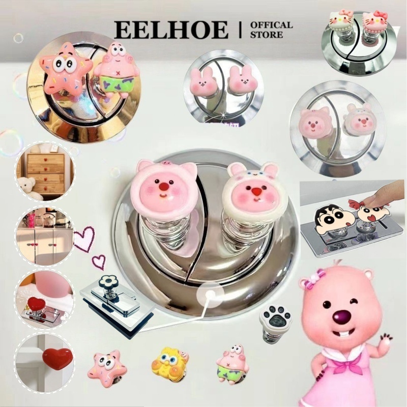 Nút Nhấn Vệ Sinh Sanrio Hello Kitty Loopy SpongeBob Báo Chí Bình Nước Bảo Vệ Móng Tay Dài Phụ Kiện X