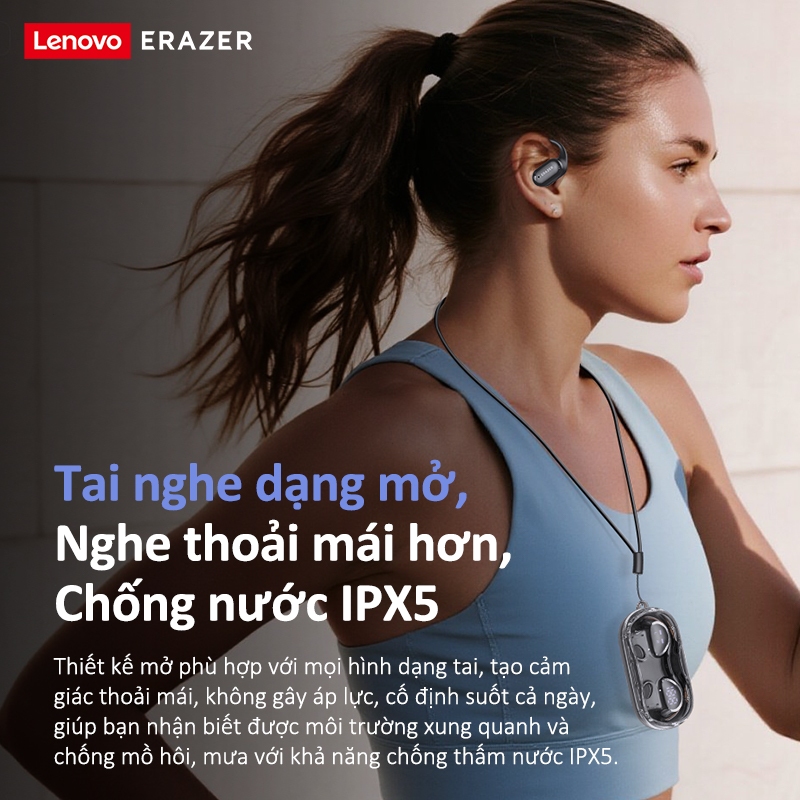 Lenovo ERAZER XF56 AI tai nghe dịch thuật V6.0 Tai nghe Bluetooth HIFI Cuộc gọi Âm nhạc tai nghe không dây LED Tai nghe thể thao | BigBuy360 - bigbuy360.vn