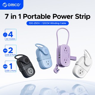 Ổ cắm điện du lịch ORICO nhiều màu sắc và nhỏ gọn ổ cắm điện loại C 4 ổ cắm (AP3-4A)