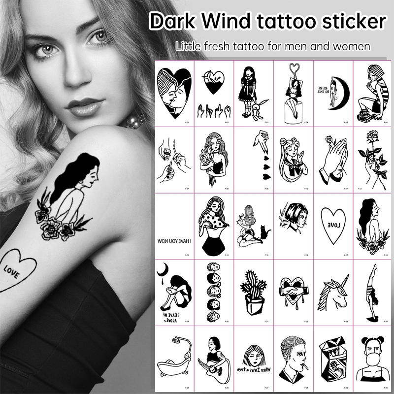 🎉sparkly🎉Hình Xăm Dán Tạm Thời Chống Thấm Nước Dùng Một Lần Tiện Dụng Hình xăm dán tạm thời 15 ngày Inkaholic