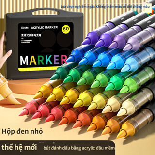 Đầu Mềm Acrylic Bút Đánh Dấu Tranh Học Sinh Nghệ Thuật Chuyên Dụng Học Sinh Tiểu Học Trẻ Em Màu Nước Bút 0 Có Thể Giặt Được