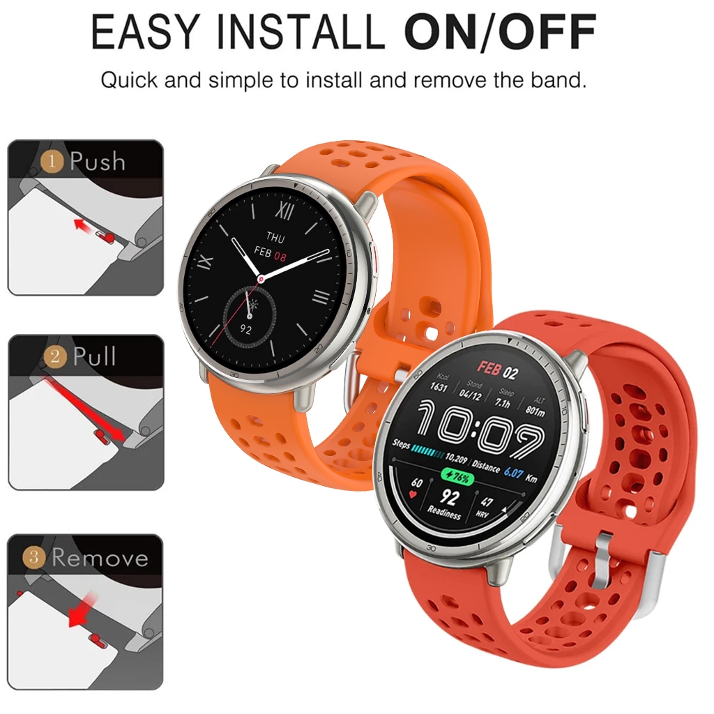 Dây đeo silicon mới cho đồng hồ Amazfit Active 2 cho dây đeo Amazfit Active 2