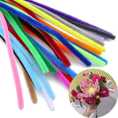 Beadia 100 Miếng 30cm Chenille Thân Ống Bụi Trẻ Em Sang Trọng Đồ Chơi Giáo Dục Nhiều Màu Sắc Ống Bụi Đồ Chơi Handmade DIY Thủ Công Tiếp Liệu