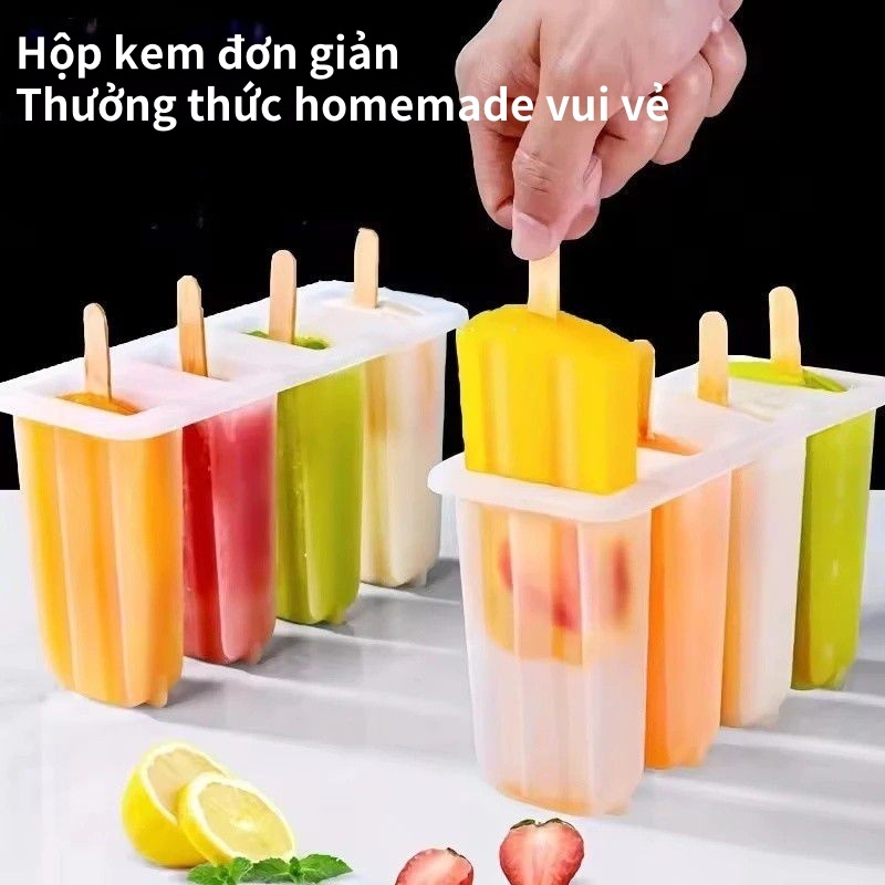 [Hàng có sẵn] Bộ làm kem que Bộ làm kem que gia dụng DIY Nhà bếp Khay làm kem que Kinh doanh Phụ kiện máy làm kem que ZenithNook