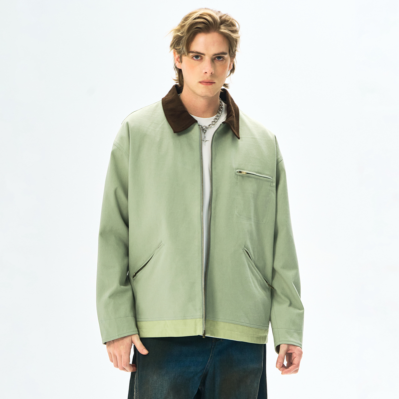 Áo Khoác Canvas Vintage Jacket Jacket Mỹ Áo khoác đeo cổ điển kiểu Mỹ thời trang đường phố cứng Phon