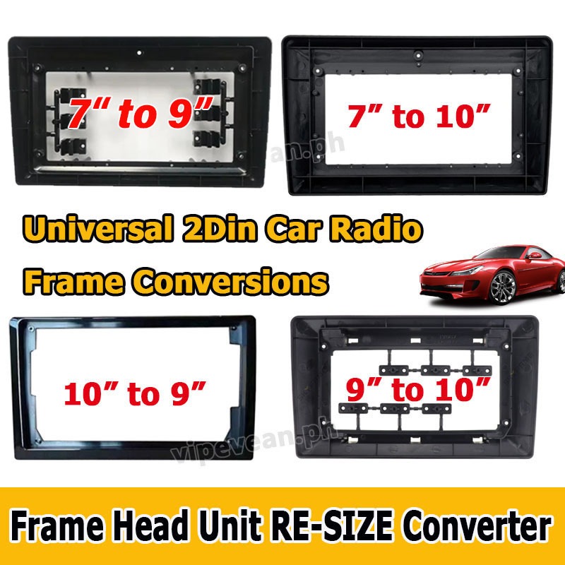 Khung vô tuyến ô tô 7 '' đến 9 '/ 10 "cho Universal 2 Din Android Player Frame 10' 'Đến 9' 'Bảng chu