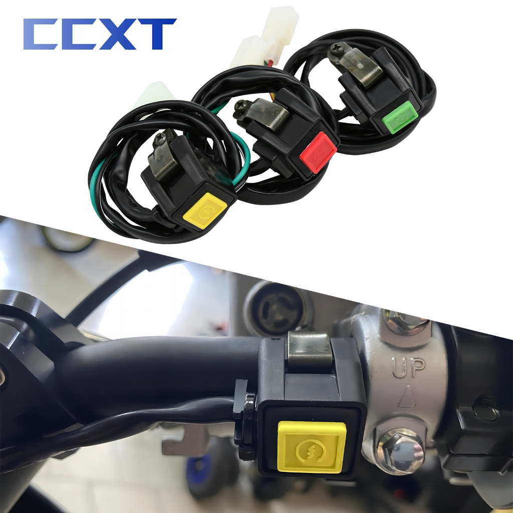 Xe Máy 22 Mm Tay Cầm Đa Năng Công Tắc Đánh Lửa Bắt Đầu Nút Công Tắc Cho Kawasaki Yamaha Honda Ktm Su