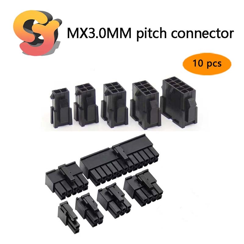 10 Chiếc MX3.0 MM Pitch Connector 2P4P6P8P10P20P Nhỏ 5557 Vỏ Cao Su 43025 Hàng Đôi Nam Nữ Nhà Ga