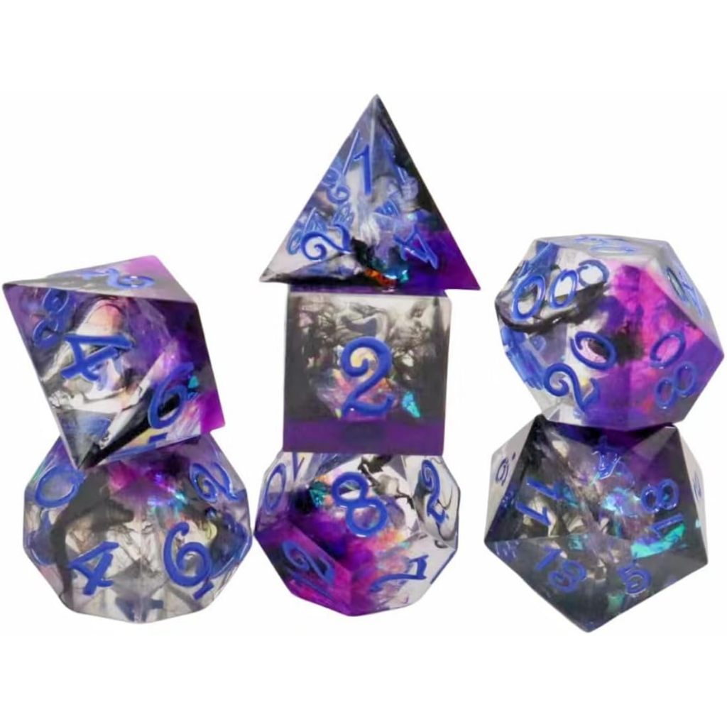 Dark Magic Dice DND Dice Set Dungeons and Dragons Vai trò đa chiều Chơi game Dices Đen Thế giới dưới