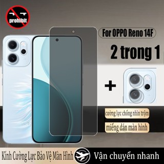 Kính cường lực chống nhìn trộm 2 trong 1 OPPO Reno 14F Bảo vệ màn hình riêng tư cho OPPO Reno 14 Pro 13 12 11 F 13F 12F 11F 5G Có màng máy ảnh ống kính